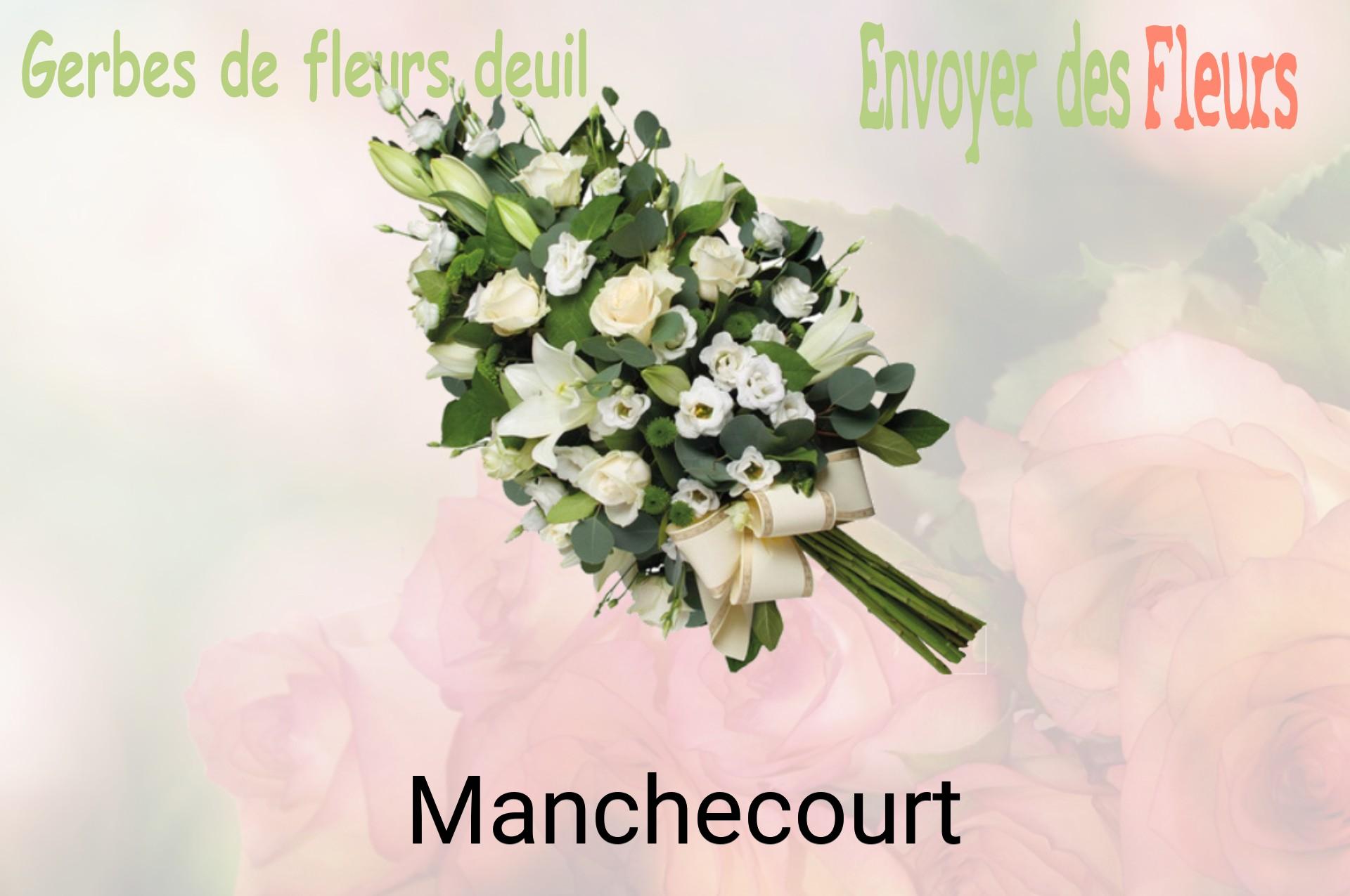 Gerbe de fleurs de deuil livrée à Manchecourt